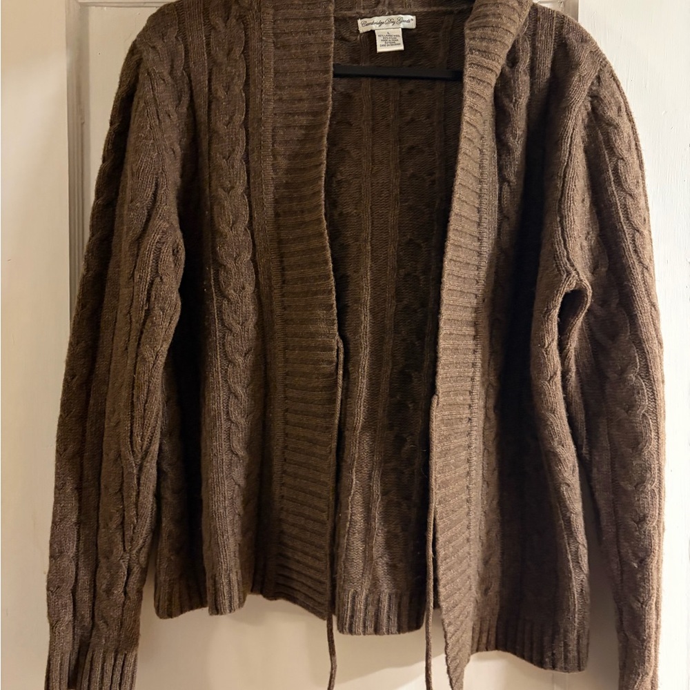 Cambridge Dry Goods Dark Brown Knit Sweater